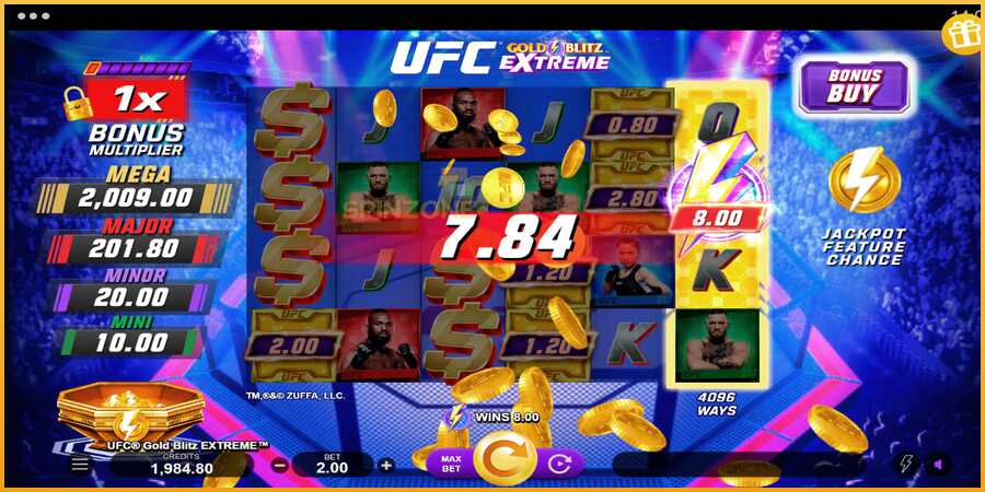 UFC Gold Blitz Extreme màquina de joc per diners, imatge 5