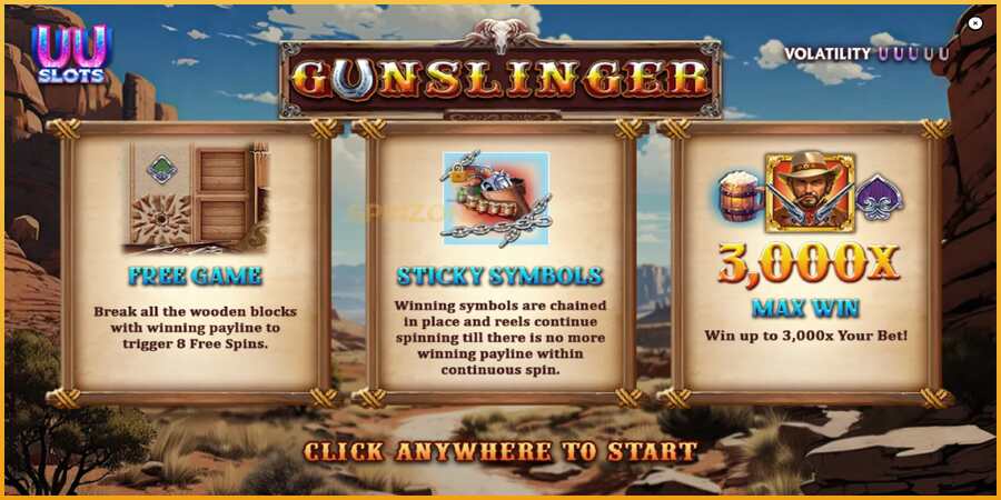 Gunslinger màquina de joc per diners, imatge 1