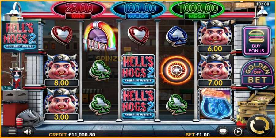 Hell’s Hogs 2 – Squealin’ Wheels màquina de joc per diners, imatge 3