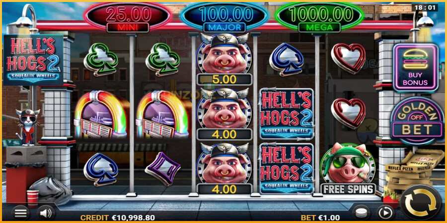 Hell’s Hogs 2 – Squealin’ Wheels màquina de joc per diners, imatge 4