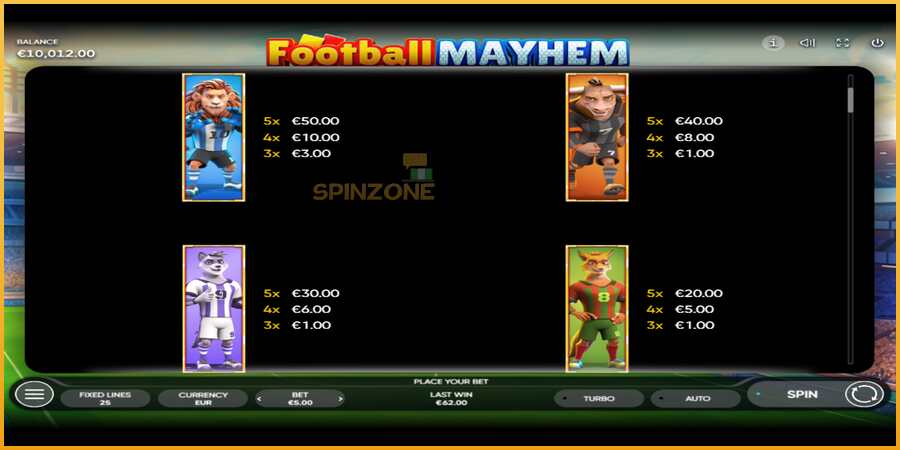 Football Mayhem màquina de joc per diners, imatge 5