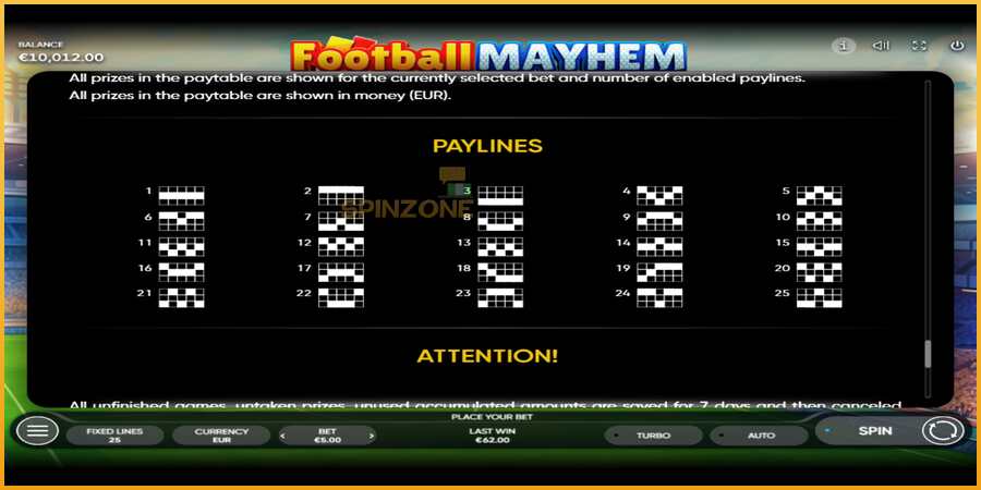 Football Mayhem màquina de joc per diners, imatge 7