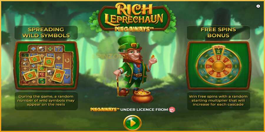 Rich Leprechaun Megaways màquina de joc per diners, imatge 1