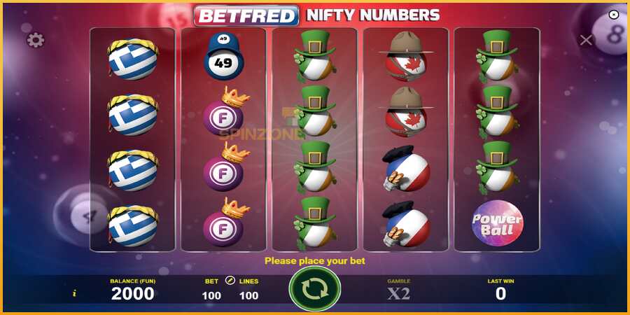 Betfred Nifty Numbers màquina de joc per diners, imatge 1