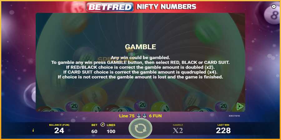 Betfred Nifty Numbers màquina de joc per diners, imatge 6