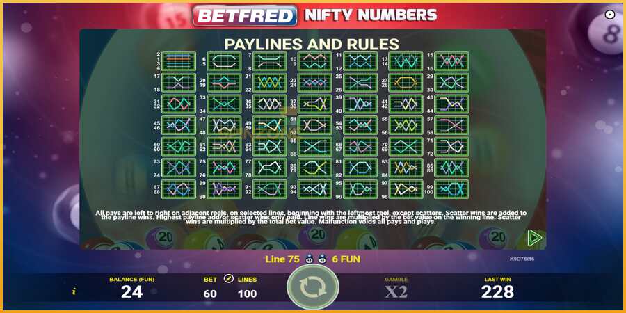 Betfred Nifty Numbers màquina de joc per diners, imatge 7