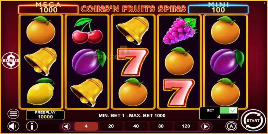 Coinsn Fruits Spins màquina de joc per diners, imatge 2