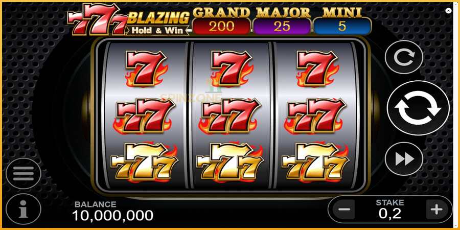 777 Blazing Hold & Win màquina de joc per diners, imatge 1