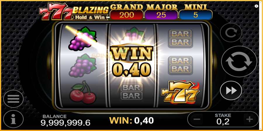 777 Blazing Hold & Win màquina de joc per diners, imatge 2