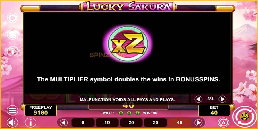 Lucky Sakura Win Spins màquina de joc per diners, imatge 7