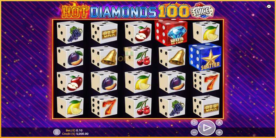 Hot Diamonds 100 Dice màquina de joc per diners, imatge 1