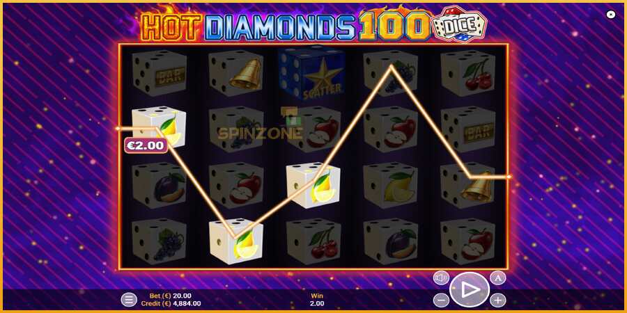 Hot Diamonds 100 Dice màquina de joc per diners, imatge 3