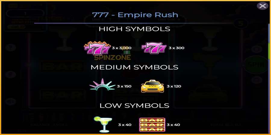 777 Empire Rush màquina de joc per diners, imatge 5