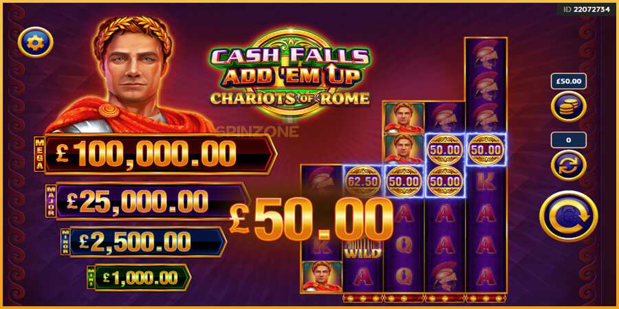 Cash Falls: Add Em Up Chariots of Rome màquina de joc per diners, imatge 3