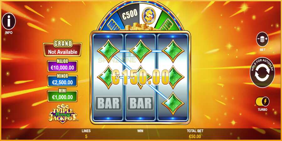 Triple Money Jackpot màquina de joc per diners, imatge 3