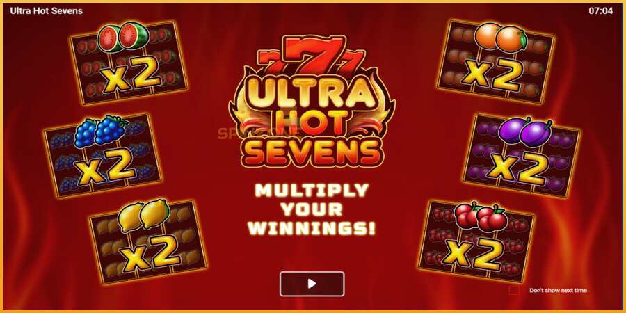 Ultra Hot Sevens màquina de joc per diners, imatge 1