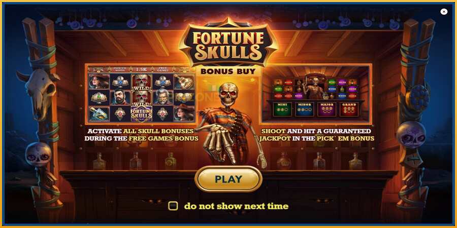 Fortune Skulls Bonus Buy màquina de joc per diners, imatge 1