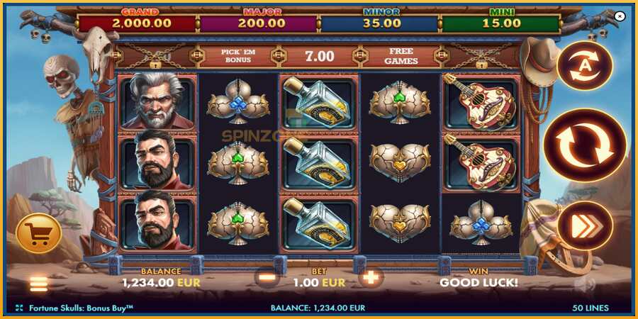 Fortune Skulls Bonus Buy màquina de joc per diners, imatge 2