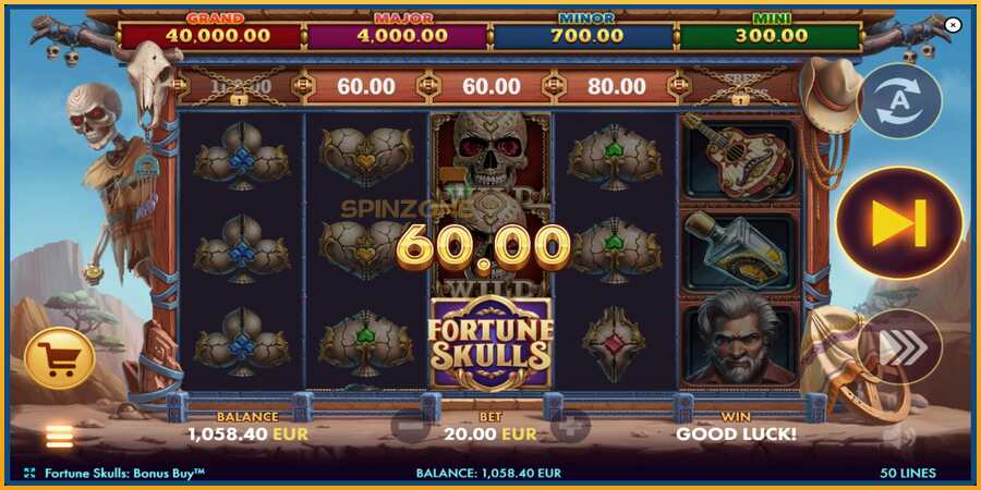 Fortune Skulls Bonus Buy màquina de joc per diners, imatge 3