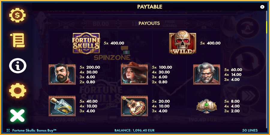 Fortune Skulls Bonus Buy màquina de joc per diners, imatge 6