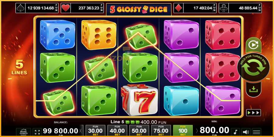 5 Glossy Dice màquina de joc per diners, imatge 2