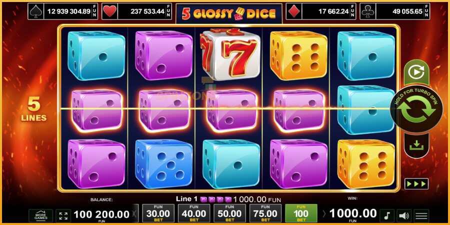 5 Glossy Dice màquina de joc per diners, imatge 3