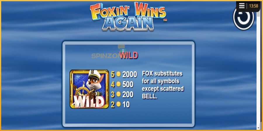 Foxin Wins Again màquina de joc per diners, imatge 5