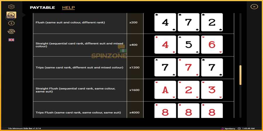 10x Minimum Side Bet màquina de joc per diners, imatge 4