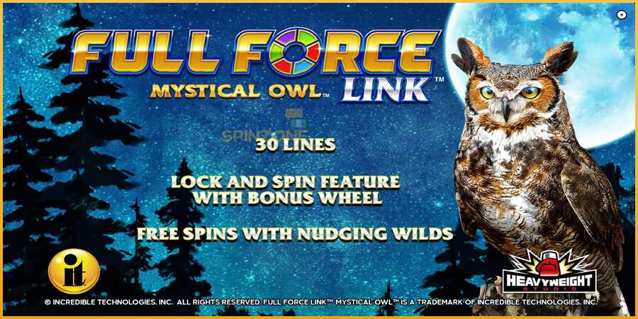 Full Force Mystical Owl màquina de joc per diners, imatge 1