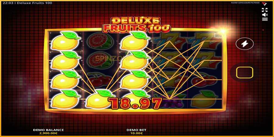 Deluxe Fruits 100 màquina de joc per diners, imatge 2