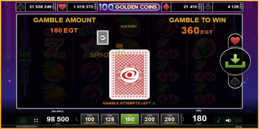 100 Golden Coins màquina de joc per diners, imatge 4