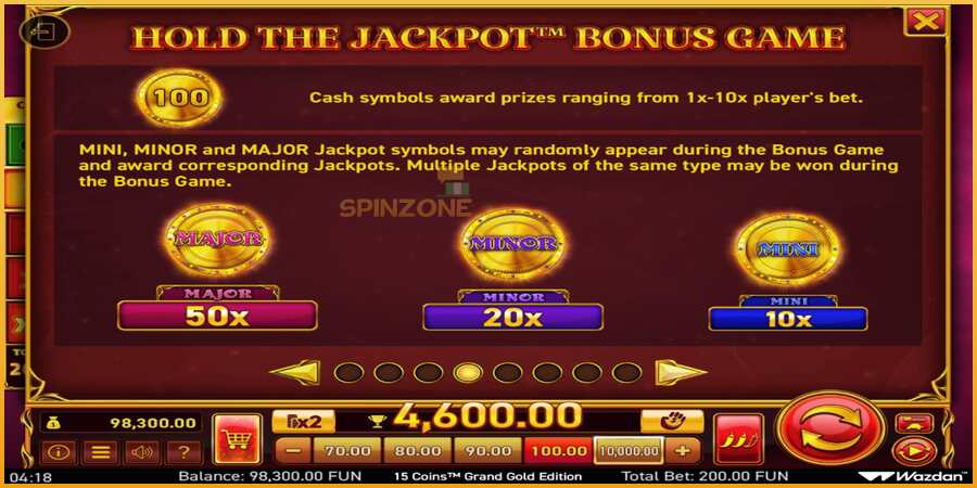 15 Coins Grand Gold Edition Score The Jackpot màquina de joc per diners, imatge 6