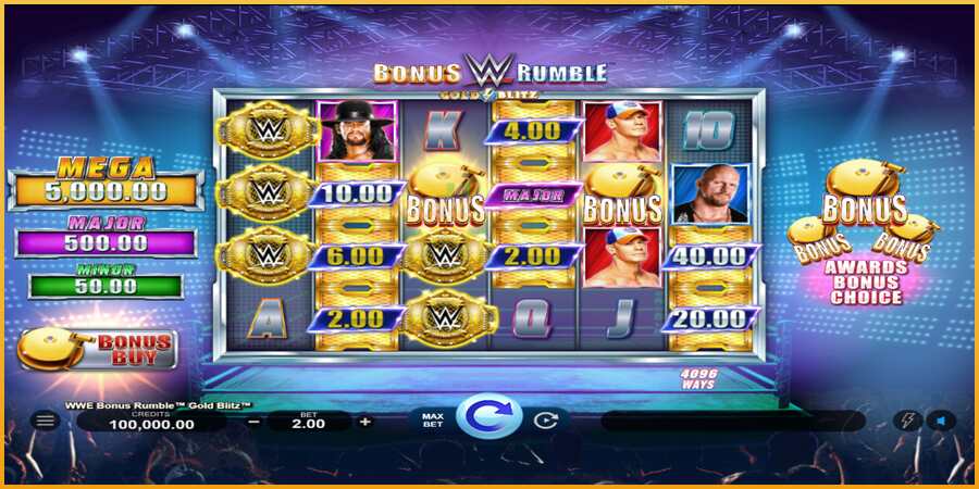 WWE Bonus Rumble Gold Blitz màquina de joc per diners, imatge 1