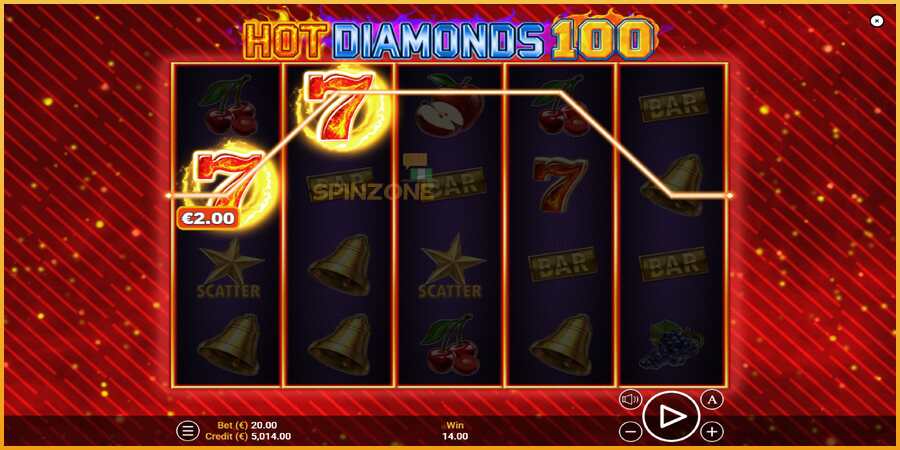 Hot Diamonds 100 màquina de joc per diners, imatge 4