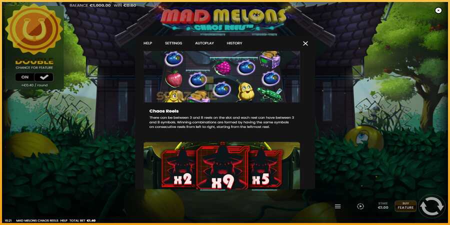 Mad Melons Chaos Reels màquina de joc per diners, imatge 6