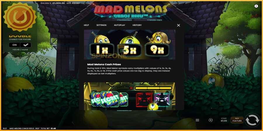 Mad Melons Chaos Reels màquina de joc per diners, imatge 7