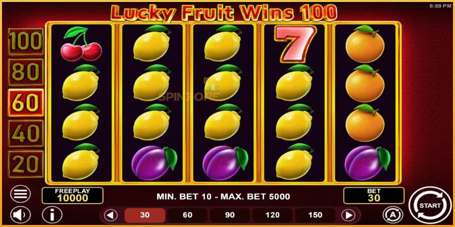 Lucky Fruit Wins 100 màquina de joc per diners, imatge 1