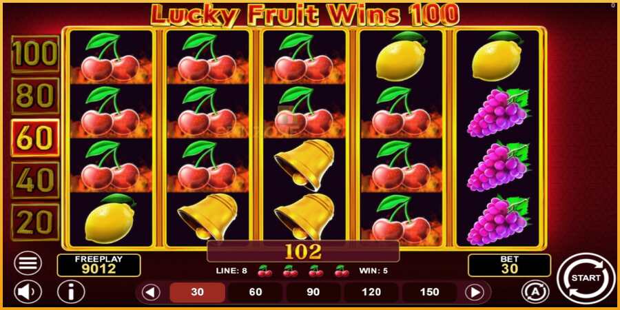 Lucky Fruit Wins 100 màquina de joc per diners, imatge 3