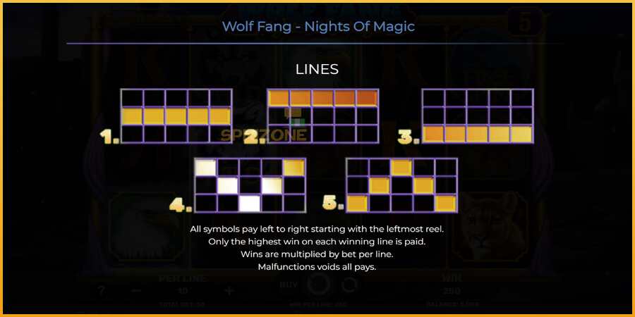 Wolf Fang - Nights of Magic màquina de joc per diners, imatge 7