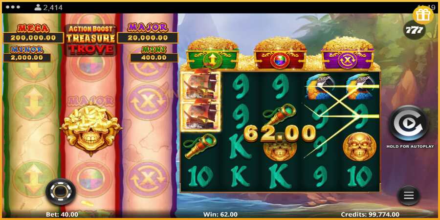 Action Boost Treasure Trove màquina de joc per diners, imatge 3