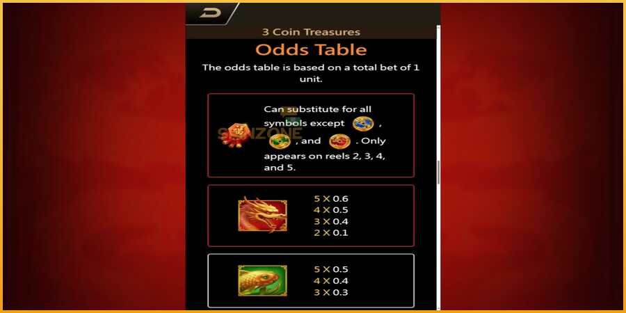 3 Coin Treasures màquina de joc per diners, imatge 5