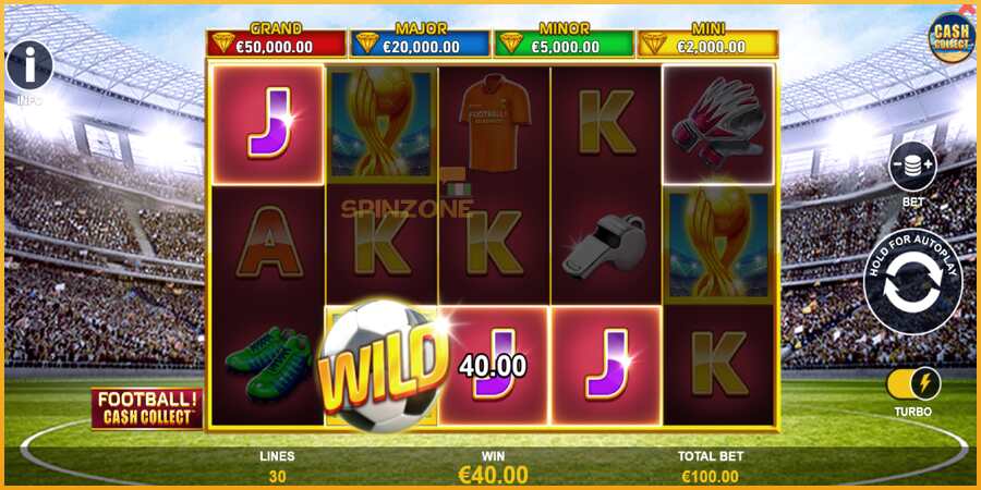 Football Cash Collect PowerPlay Jackpot màquina de joc per diners, imatge 3