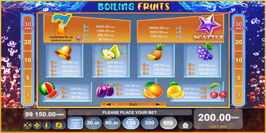 Boiling Fruits màquina de joc per diners, imatge 5