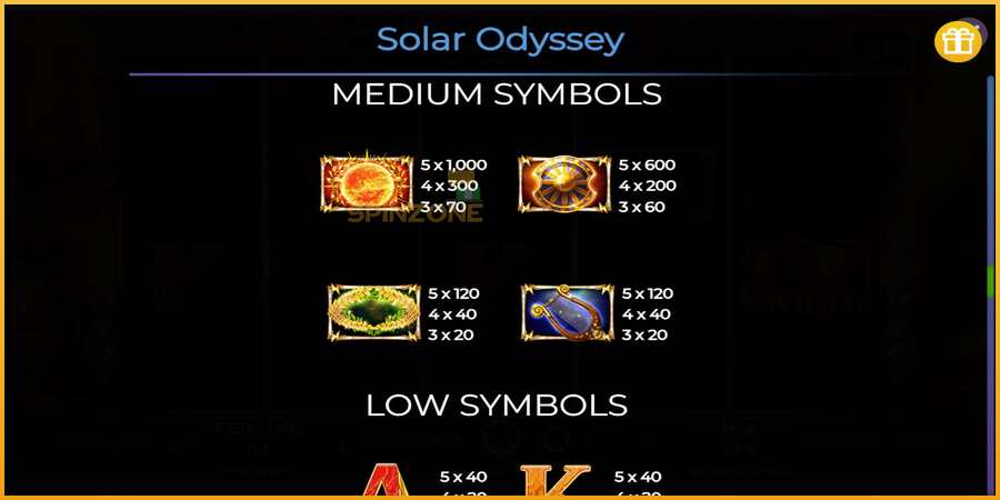 Solar Odyssey màquina de joc per diners, imatge 6