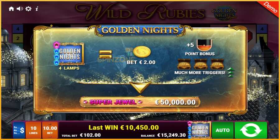 Wild Rubies Golden Nights màquina de joc per diners, imatge 5