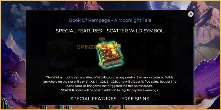 Book of Rampage - A Moonlight Tale màquina de joc per diners, imatge 5