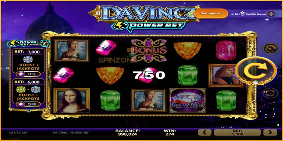 Da Vinci Power Bet màquina de joc per diners, imatge 3