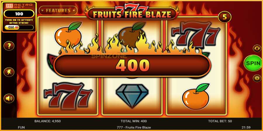 777 - Fruits Fire Blaze màquina de joc per diners, imatge 4