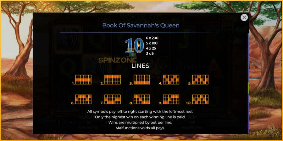 Book of Savannahs Queen màquina de joc per diners, imatge 7