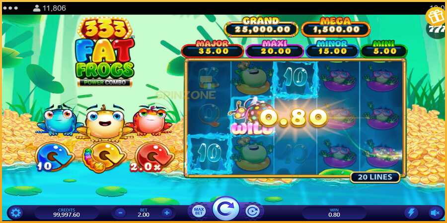 333 Fat Frogs Power Combo màquina de joc per diners, imatge 2